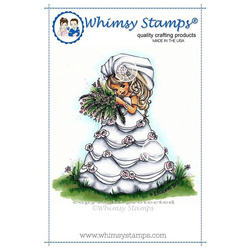 WHIMSY STAMPS - Gummistempel Motivstempel Christmas - Josie Bell Bride - Braut