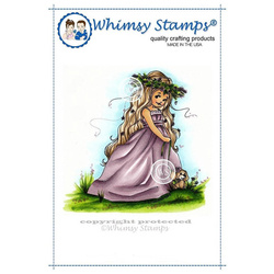 WHIMSY STAMPS - Gummistempel Motivstempel Wedding Joy - Mädchen mit Hündchen