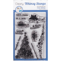 WHIMSY STAMPS Transparent Stempel Motivstempel Clear Stamp - Snowflakes Schneeflocken