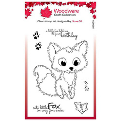 WOODWARE Transparent Stempeln Set Motivstempel Clear Stamps - Fuzzie friends Freddie fox