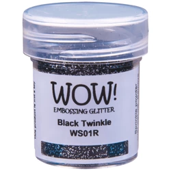 WOW! Embossing powder - Prägepulver - Black Twinkle - schwarz mit Glitter