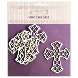 WYCINANKA - Dekorpappe SACRUM Kreuze Muster 3 - 10Stück