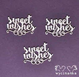 WYCINANKA -  Sweet Wishes Schriftzug 3pcs