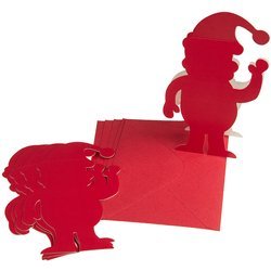 Weihnachtskarten - 5 Karten und Umschläge - Weihnachtsmann