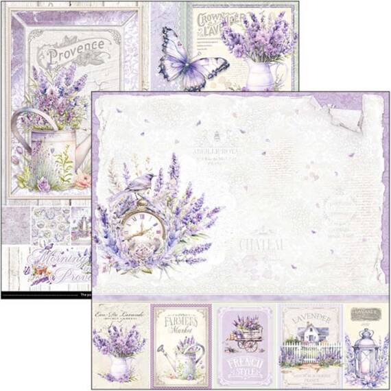  CIAO BELLA Satz 11Stk 20x20cm doppelseitigen Scrapbooking Papier - Morning in Provence