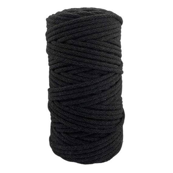 100m Baumwollkordel 5mm Seil aus Baumwolle mit Polyester Kern/Deko Schnur - Dunkelblau