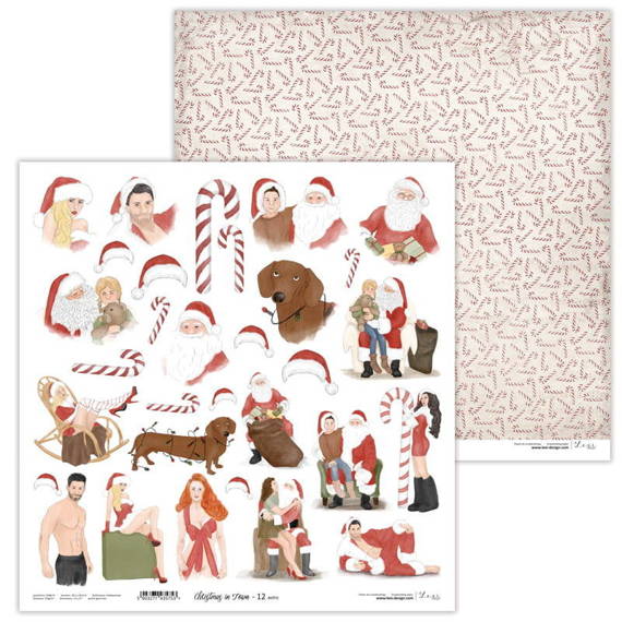 30x30cm doppelseitig Scrapbooking Papier - Lexi Design - Weihnachten in der Stadt 12