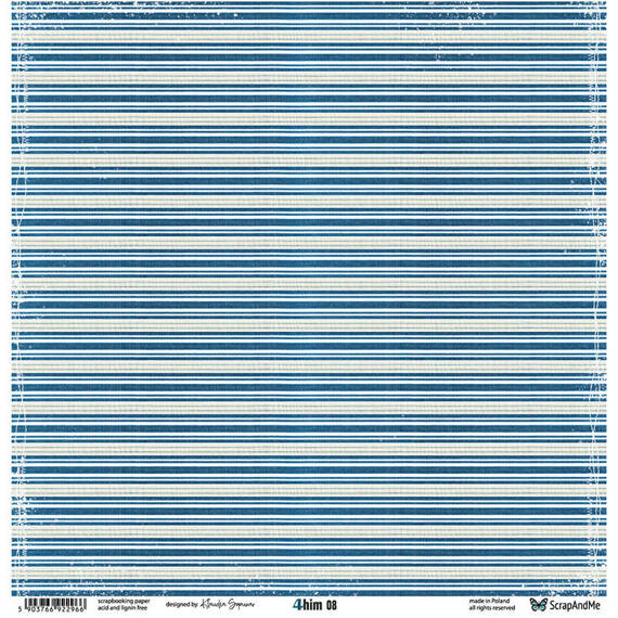 30x30cm doppelseitig Scrapbooking Papier - ScrapAndMe - 4 him 07/08
