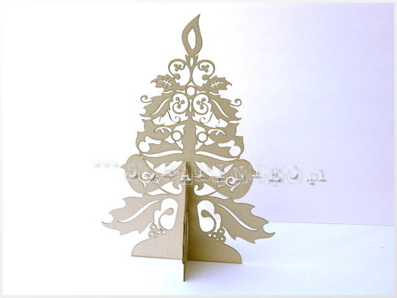 3D durchbrochener Weihnachtsbaum 29x21cm