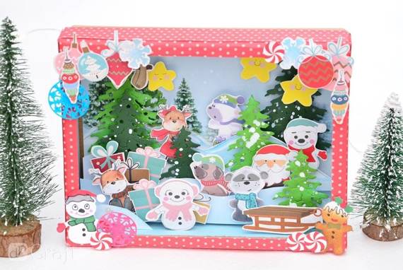 A4 kreativer Papierblock mit ausgeschnittenen Elementen - DP Craft - Funny Winter