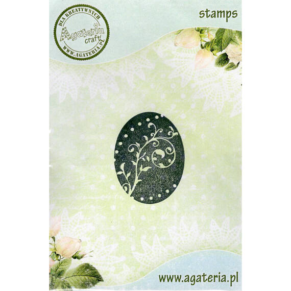 AGATAERIA - Transparent Stempel Motivstempel Clear Stamp -  Easter egg, Osterei 4 - Motiv