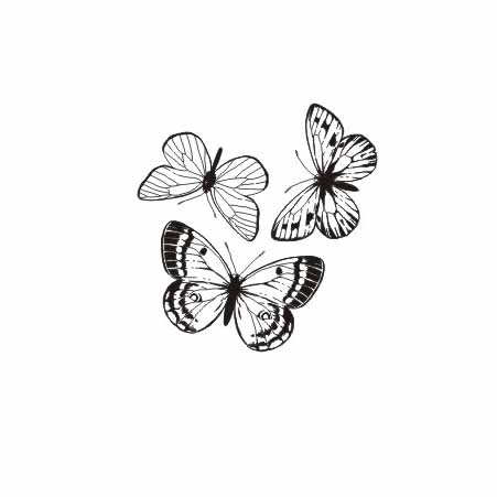 AGATERIA - Transparent Stempel Motivstempel, Butterflies, Schmetterlinge