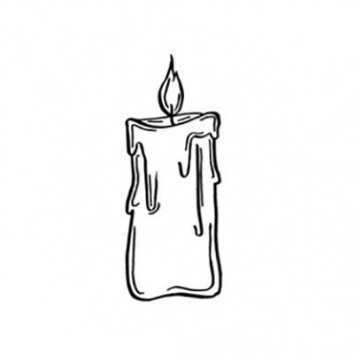 AGATERIA - Transparent Stempel Motivstempel - Candle,  Kerze