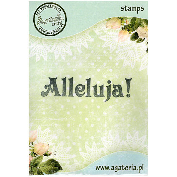 AGATERIA - Transparent Stempel Motivstempel Clear Stamp ,Alleluja! - Untertitel