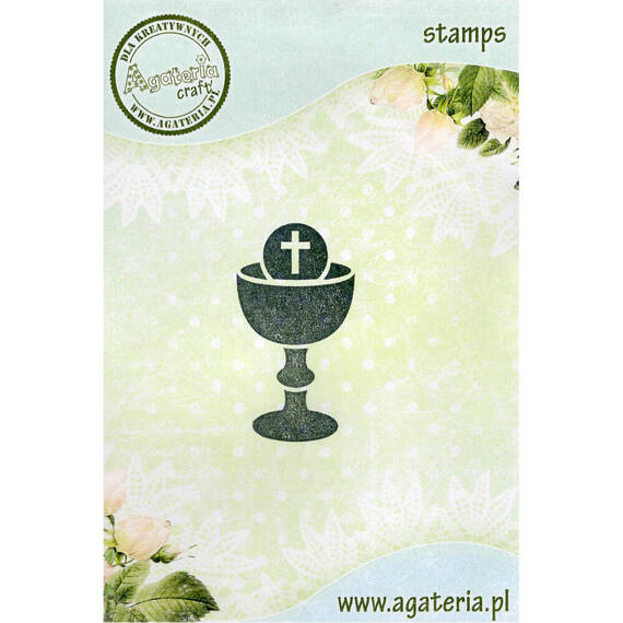 AGATERIA - Transparent Stempel Motivstempel Clear Stamp - Chalice with host,Kelch mit dem Wirt