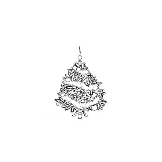 AGATERIA - Transparent Stempel Motivstempel Clear Stamp, Christmas Tree,  Weihnachtsbaum 2