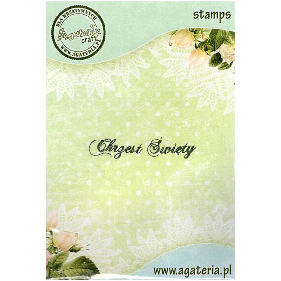 AGATERIA - Transparent Stempel Motivstempel Clear Stamp - Chrzest Święty Untertitel PL 