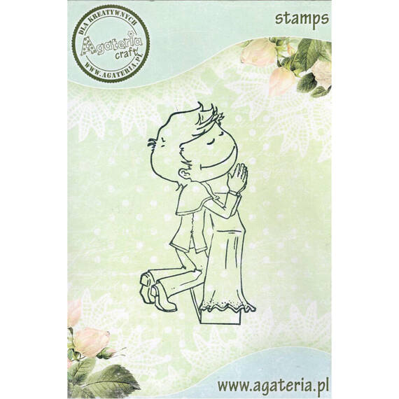AGATERIA - Transparent Stempel Motivstempel Clear Stamp - Communion boy,  Kommunionjunge