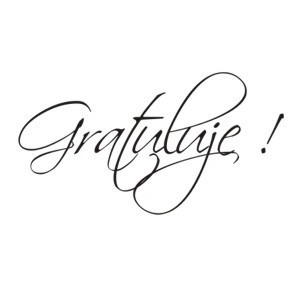 AGATERIA - Transparent Stempel Motivstempel Clear Stamp Gratulacje! - Untertitel PL