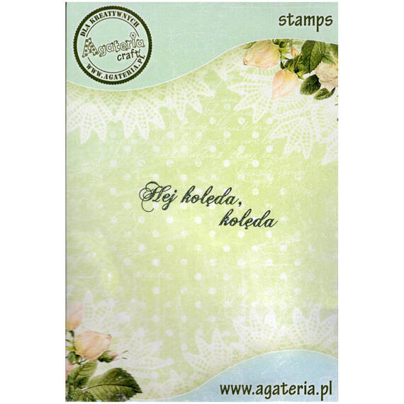 AGATERIA - Transparent Stempel Motivstempel Clear Stamp - Hej kolęda, kolęda Untertitel PL