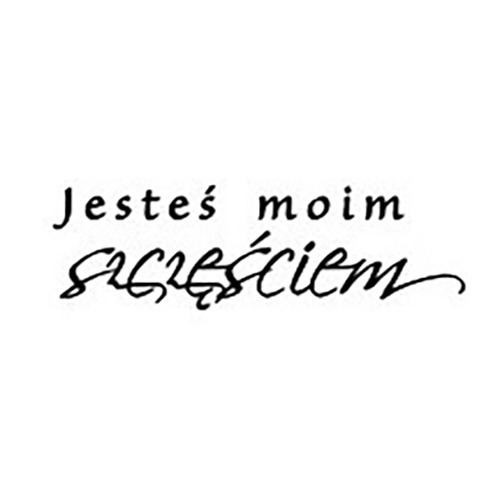 AGATERIA - Transparent Stempel Motivstempel Clear Stamp Jesteś moim szcześciem - Untertitel PL