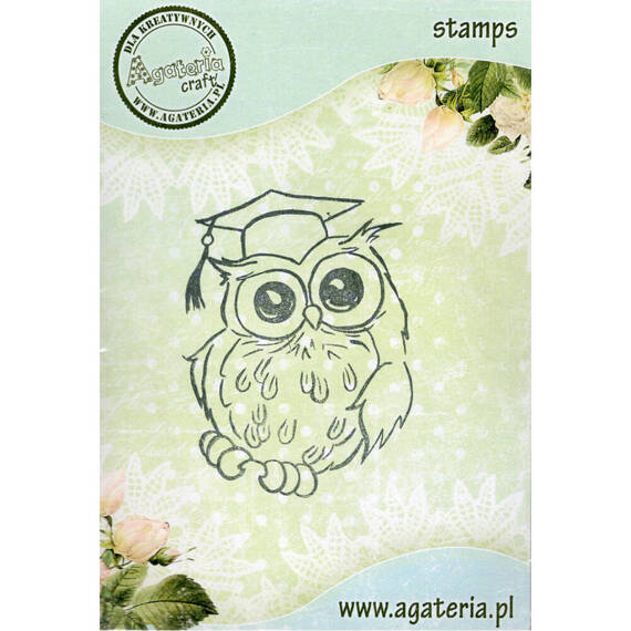 AGATERIA - Transparent Stempel Motivstempel Clear Stamp, Owl, Eule 2