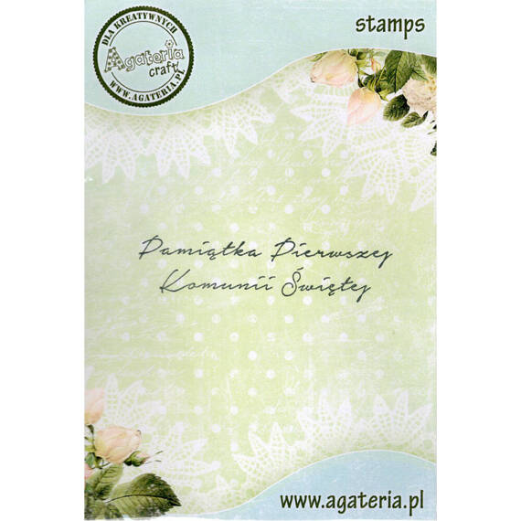 AGATERIA - Transparent Stempel Motivstempel Clear Stamp - Pamiątka Pierwszej Komunii Świętej 5 - Untertitel PL