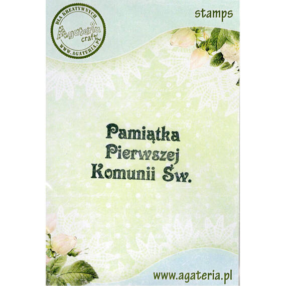 AGATERIA - Transparent Stempel Motivstempel Clear Stamp -Pamiątka Pierwszej... -  Untertitel PL