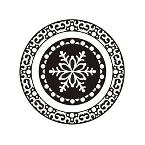 AGATERIA - Transparent Stempel Motivstempel Clear Stamp - Snowflake in a circle - Schneeflocke