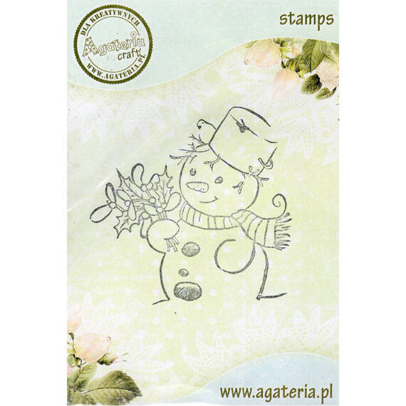 AGATERIA - Transparent Stempel Motivstempel Clear Stamp, Snowman, Schneemann 3 