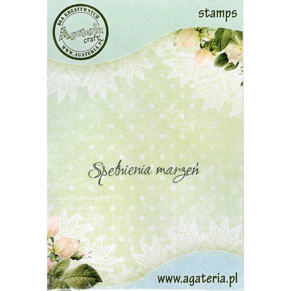 AGATERIA - Transparent Stempel Motivstempel Clear Stamp Spełnienia marzeń - Untertitel PL 
