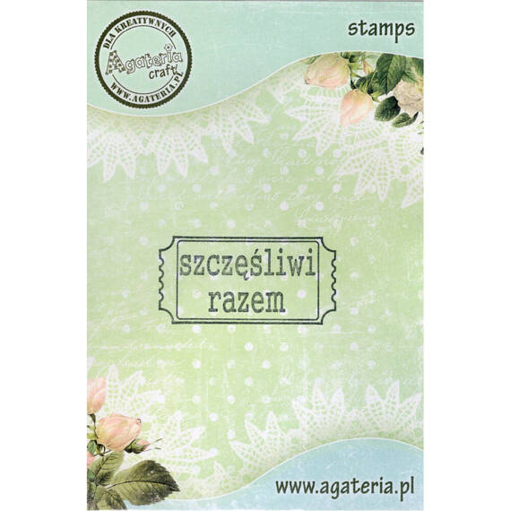 AGATERIA - Transparent Stempel Motivstempel Clear Stamp - Szczęśliwi razem - Untertitel PL Plakette, TAG