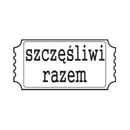 AGATERIA - Transparent Stempel Motivstempel Clear Stamp - Szczęśliwi razem - Untertitel PL Plakette, TAG