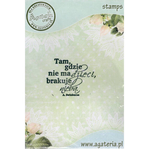 AGATERIA - Transparent Stempel Motivstempel Clear Stamp Tam gdzie nie ma... Untertitel PL 