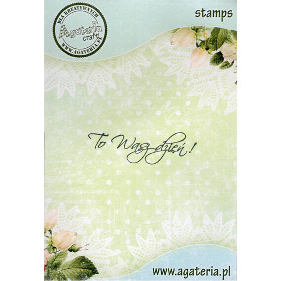 AGATERIA - Transparent Stempel Motivstempel Clear Stamp To Wasz dzień! - Untertitel PL
