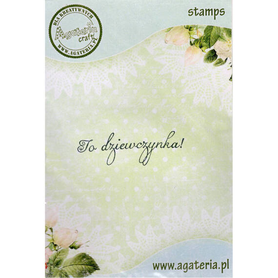 AGATERIA - Transparent Stempel Motivstempel Clear Stamp - To dziewczynka - Untertitel PL