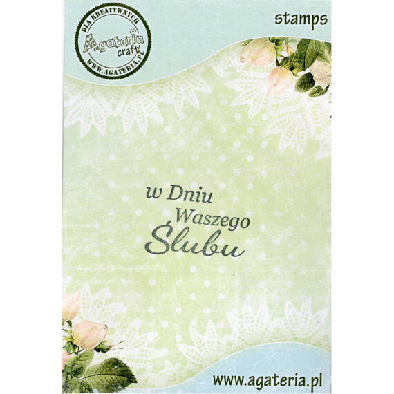 AGATERIA - Transparent Stempel Motivstempel Clear Stamp,  W Dniu Waszego Ślubu 6 - Untertitel PL