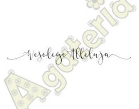 AGATERIA - Transparent Stempel Motivstempel Clear Stamp ,Wesołego Alleluja - Untertitel PL 