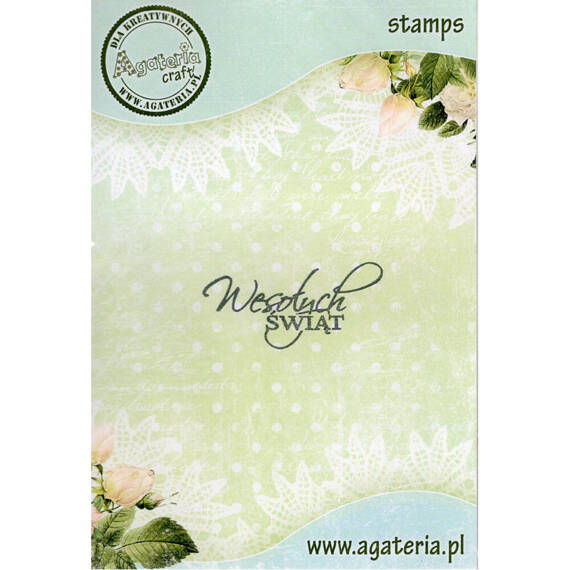 AGATERIA - Transparent Stempel Motivstempel Clear Stamp, Wesołych Świąt 6 Untertitel PL