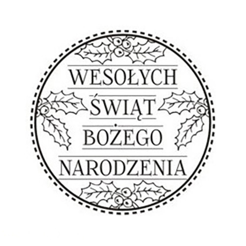 AGATERIA - Transparent Stempel Motivstempel Clear Stamp - Wesołych świąt...Untertitel PL Rad