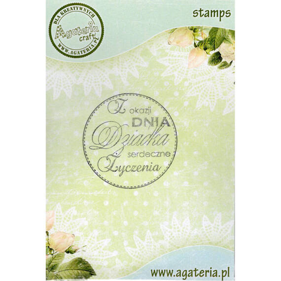 AGATERIA - Transparent Stempel Motivstempel Clear Stamp - z okazji Dnia Dziadka - Untertitel PL