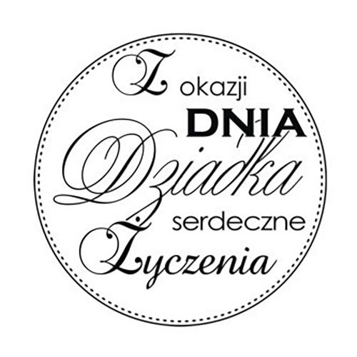 AGATERIA - Transparent Stempel Motivstempel Clear Stamp - z okazji Dnia Dziadka - Untertitel PL