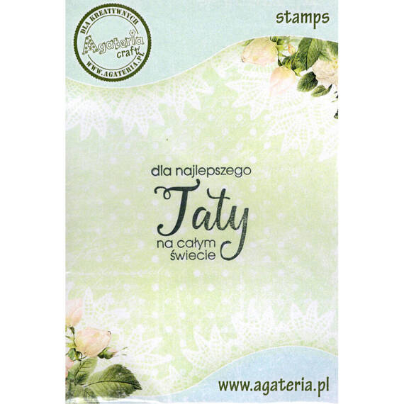 AGATERIA - Transparent Stempel Motivstempel -Dla najlepszego taty...- Untertitel PL