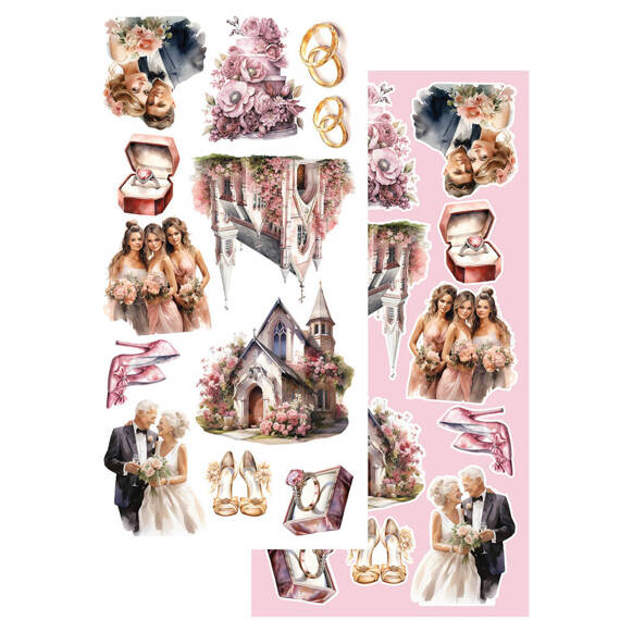 ALCHEMY OF ART 15x30cm doppelseitig Scrapbooking Papier 250g, Beautiful Memories Wedding