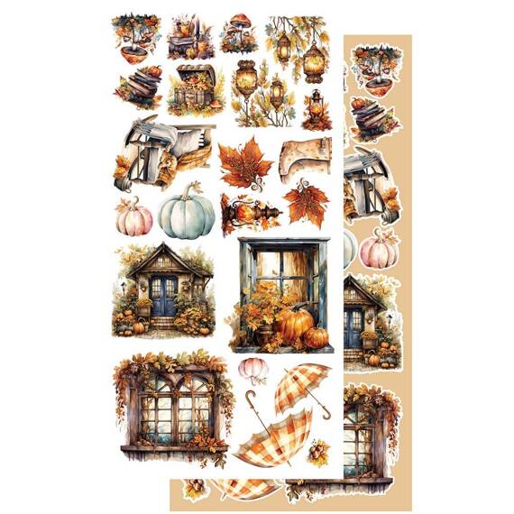 ALCHEMY OF ART 15x30cm doppelseitig Scrapbooking Papier 250g,  In Autumn Colors