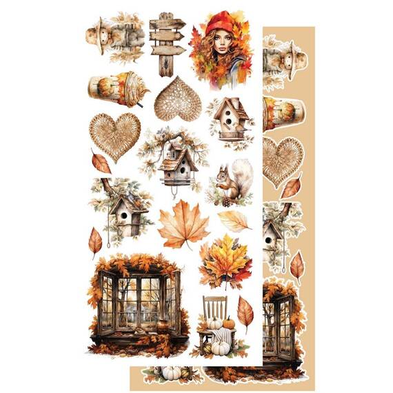 ALCHEMY OF ART 15x30cm doppelseitig Scrapbooking Papier 250g,  In Autumn Colors