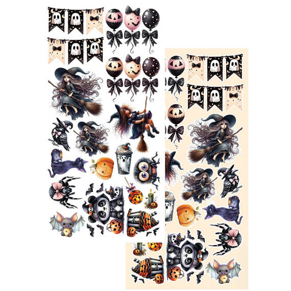 ALCHEMY OF ART 15x30cm doppelseitig Scrapbooking Papier 250g,  rick or treat - Happy Halloween