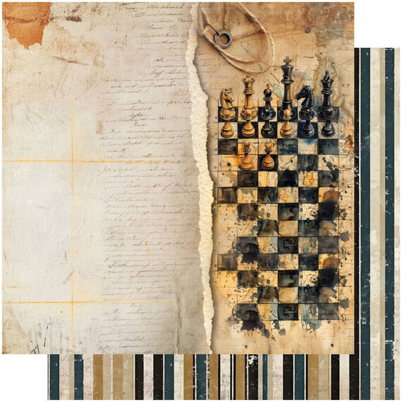 ALCHEMY OF ART 24Blatt 15x15cm doppelseitig Scrapbooking Papier,  Adventure Men