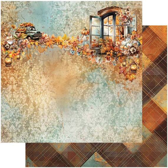 ALCHEMY OF ART 24Blatt 15x15cm doppelseitig Scrapbooking Papier, In Autumn Colors