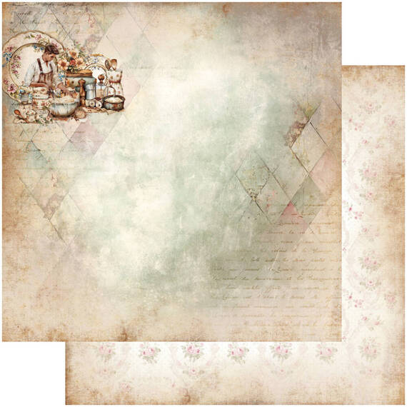 ALCHEMY OF ART 24Blatt 15x15cm doppelseitig Scrapbooking Papier,  Recipe for happiness